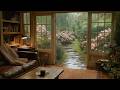 Rainy Garden Reading Nook 🌸 Cozy Cottage Ambience with Gentle Rain Sounds for Deep Relaxation Sleep