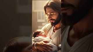 Jesus&#39; Love: Holding a Precious Child 🌟 #Shorts