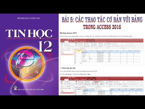 Video Bài 5 - Tin học 12: Các Thao Tác Cơ Bản Với Bảng Trong... - youtube