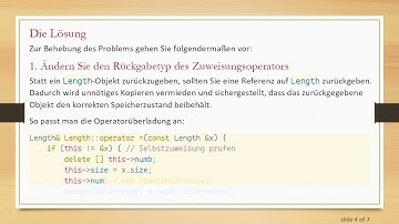 Operatorüberladung verstehen in C+ + : Beheben von Schrottwerten bei Objektzuweisungen