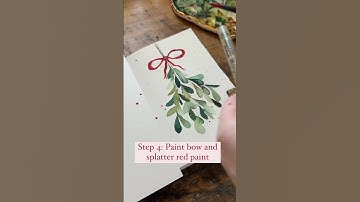 Learn How To Paint Mistletoe in Under 5 Mins | Mini Watercolor Tutorial with Sarah Cray