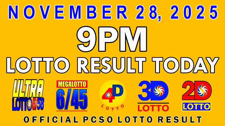 9pm Lotto Result Today PCSO November 28 2025