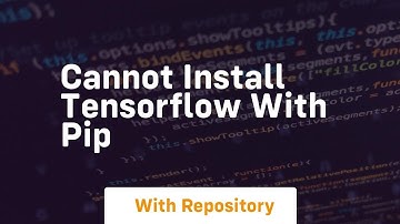 cannot install tensorflow with pip