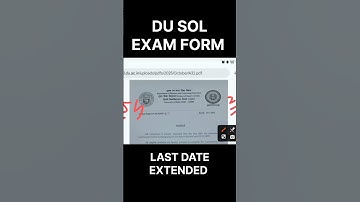 DU SOL 3RD 5TH 7TH SEM EXAM FORM LAST DATE EXTENDED 2025 BIG UPDATE