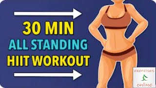 30 Min Full Body Sweaty Routine  All Standing HIIT Workout Routine/30 წთ სხეულზე ოფლს მომდენი ვარჯ