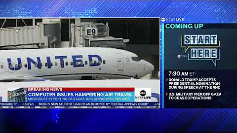 Widespread technology outage disrupts flights, banks, media outlets