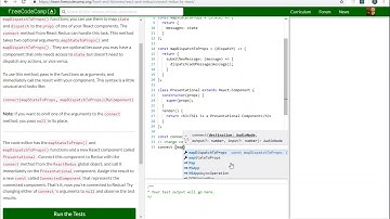 FCC: React and Redux: Connect Redux to React (7)