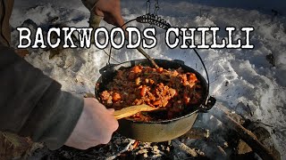 Venison Chilli Over Open Fire - Dutch Oven Cooking