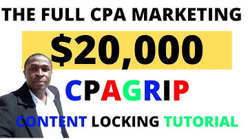 Cpa Marketing Course Using CPAGRIP | Content Locking Tutorial