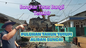 Bongkar teras bangli yang puluhan tahun tutupi sungai #dedimulyadi #kdm #kangdedymulyadi #excavator 