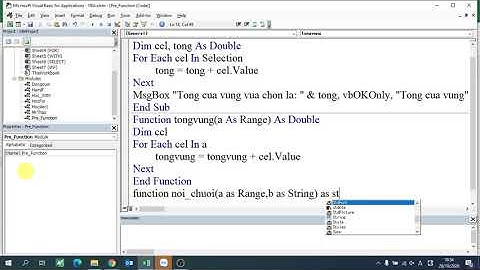 VBA#10: Hướng dẫn viết Function trong VBA Excel, Hàm nối chuỗi bằng kí tự cho trước.