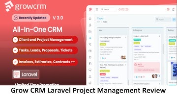 Grow CRM Laravel Project Management Review