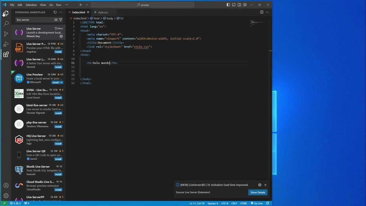 EXTENSIONES de VISUAL STUDIO CODE para HTML y CSS 😱 - YouTube