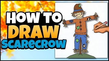 🍁 How to Draw a Scarecrow🍂 | Art for Kids | Step by Step Lesson