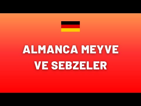 ALMANCA MEYVELER VE SEBZELER 🍅🥒🫑🌶️