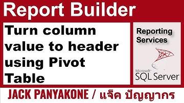 SSRS Report Builder: Turning column value into header in the report using pivot table