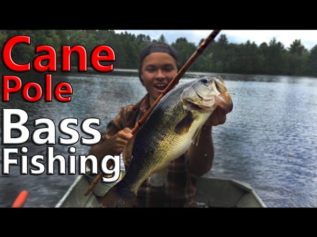 bass fishing with cane pole at night Cane Pole Bass Fishing Challenge! (PB Bass Caught)