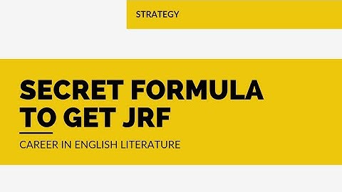 Secret Formula to Get JRF | A Simple Girl