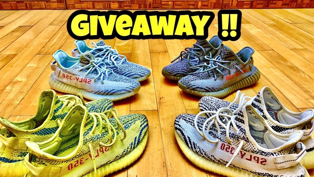 ULTIMATE YEEZY 350V2 BLUE TINT GIVEAWAY +REVIEW !! + IPHONE UPDATE