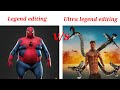 Normal editing vs legend editing  vs pro