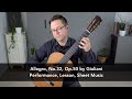 Allegro, No.32, Op.50 by Giuliani and Lesson for Classical Guitar