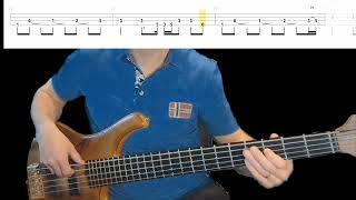 Aretha Franklin - Respect Bass Cover with Playalong Tabs in Video