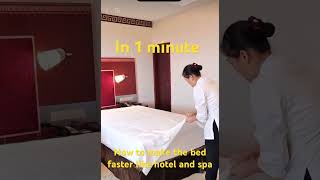 How to make your bed like hotel? Can you finish such work in 1minute? Housekeeping #Bed making