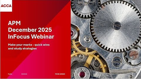 APM InFocus (Dec 25) - Make your marks - quick wins and study strategies