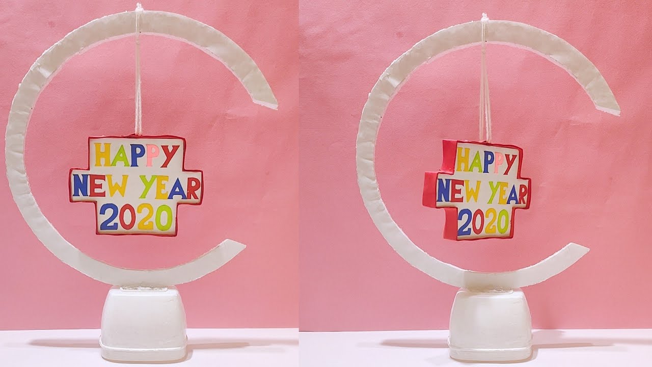 Diy new year decorations idea/2020 new year showpiece ideas, new year