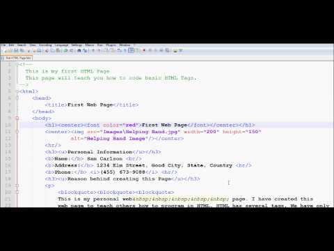 HTML Tutorial 7 - HTML and CSS