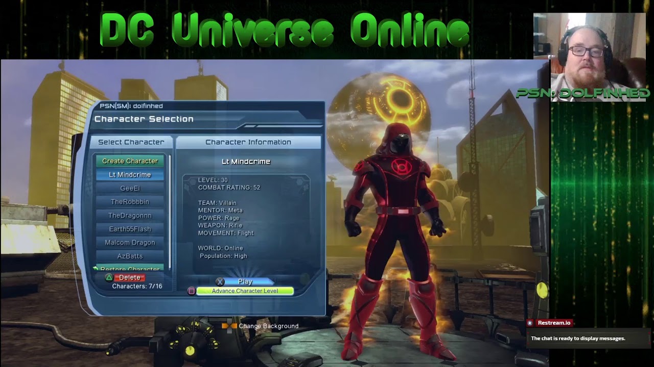 DCUO - Will is working on his Villain today.