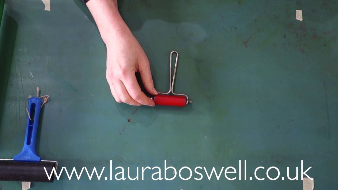 Reduction Lino with Laura Ep 16 , Rollers (Brayers) for Printmaking: Types of Roller and Maintenance