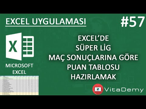 Excel'de Süper Lig Maç Sonuçlarına Göre Puan Tablosu Hazırlamak | Excel Uygulamaları #57