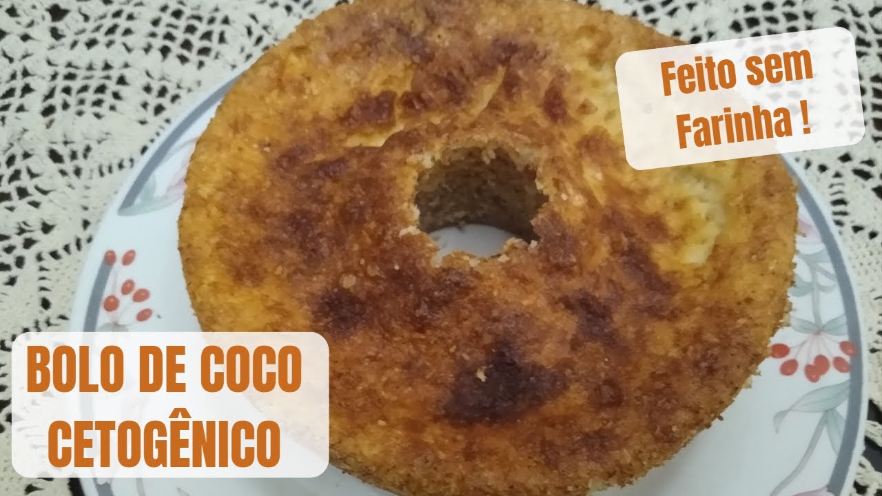 Bolo de coco sem farinha cetogenico