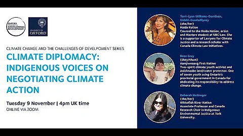 Climate Diplomacy: Indigenous Voices on Negotiating Climate Action