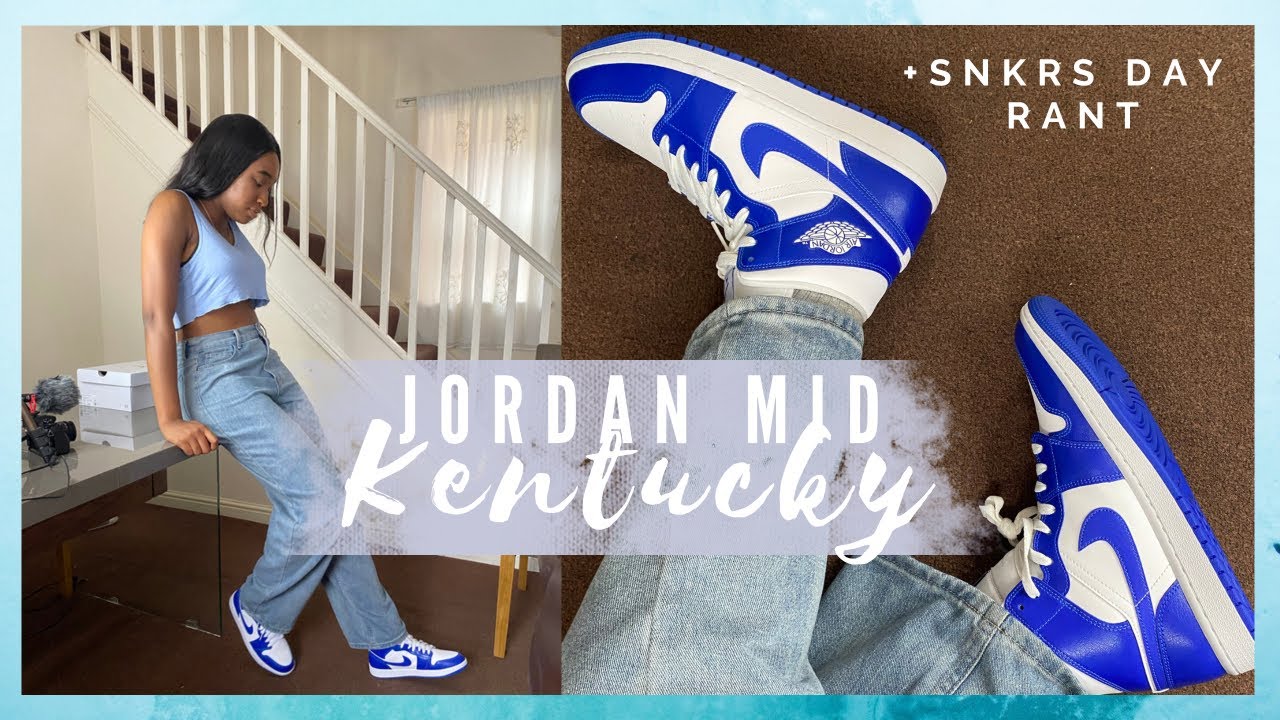 Nike air Jordan mid kentucky blue