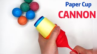 Paper Cup Cannon! DIY Rainbow Cannon! Super EASY and FUN!