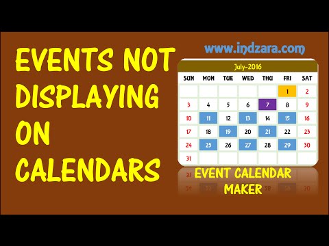 Event Calendar Maker - Excel Template - Events Not Displayed