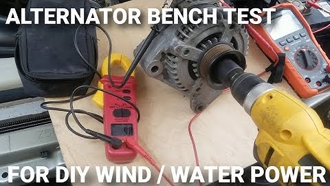 DIY Wind Turbine Generator pt.1 - Alternator Bench Test