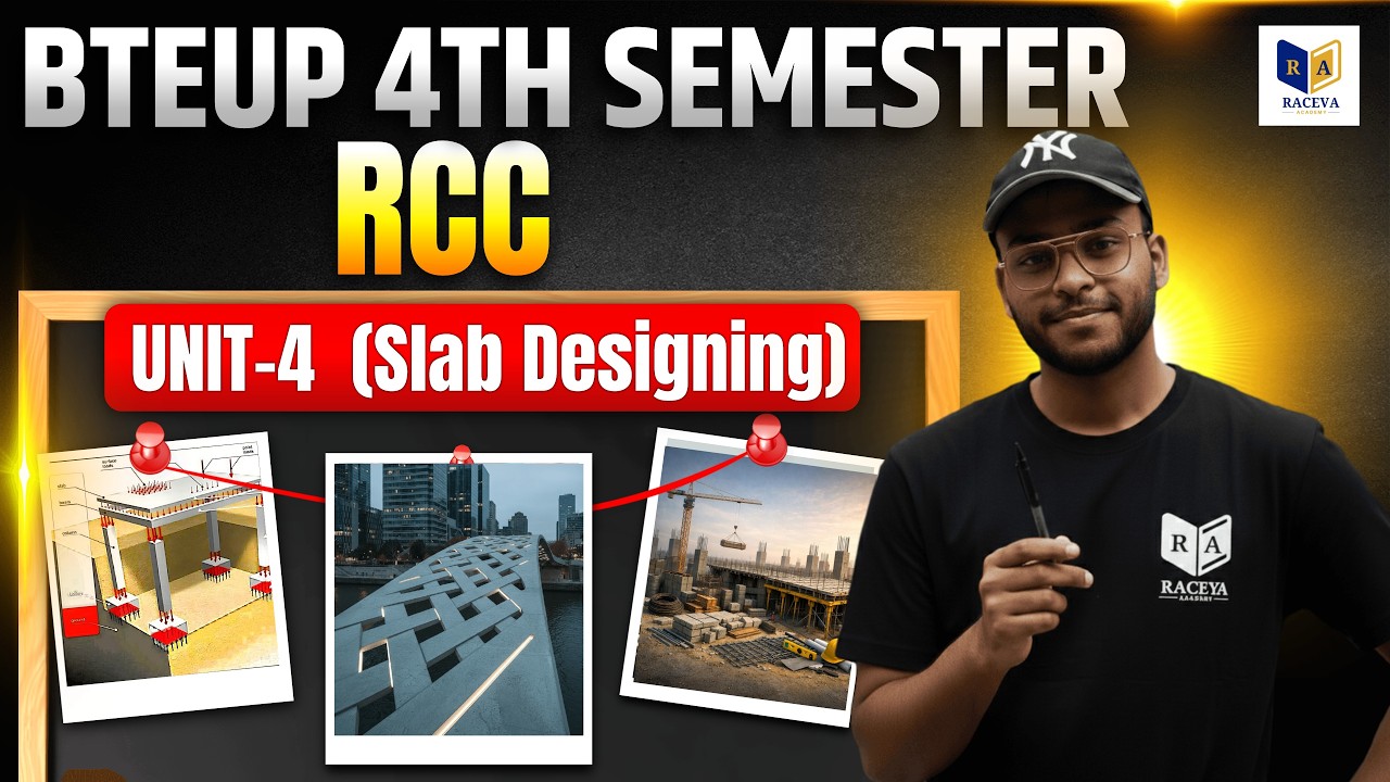 🔴 RCC Unit 4 – Slab Designing Lecture-1 | BTEUP 4th Semester | Diploma Civil Engineering