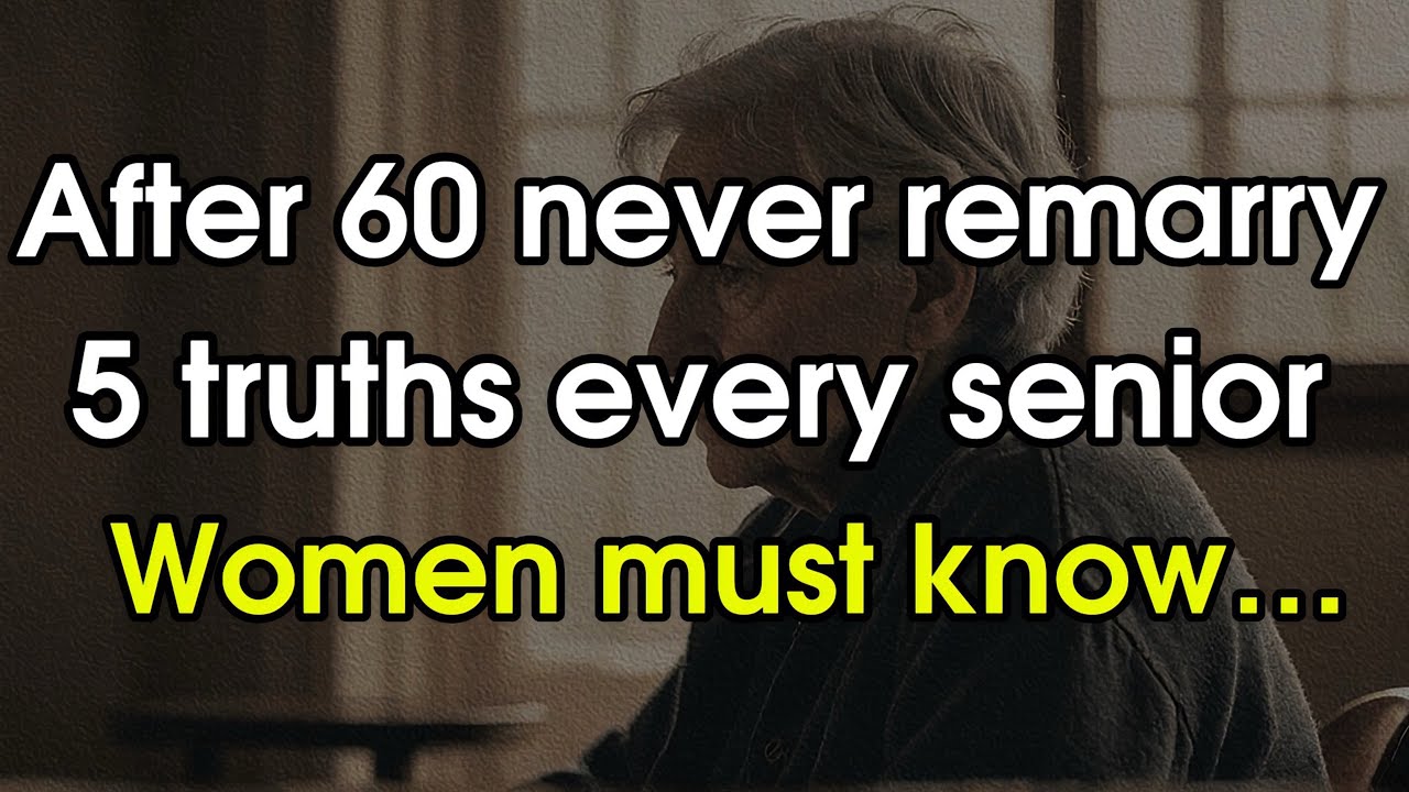 After 60, Never Remarry 5 Truths Every Senior Woman Must Know