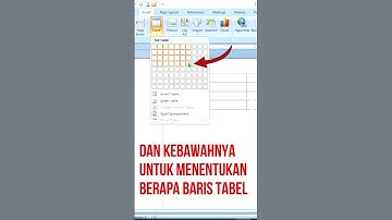 Cara Membuat Tabel di Word Dengan Cepat #shorts