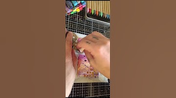 a quick Artist trading card #miniart #timholtz #watercolor #abstractart #artshorts #rangerink