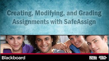 Creating, Modifying, and Grading Assignments with SafeAssign