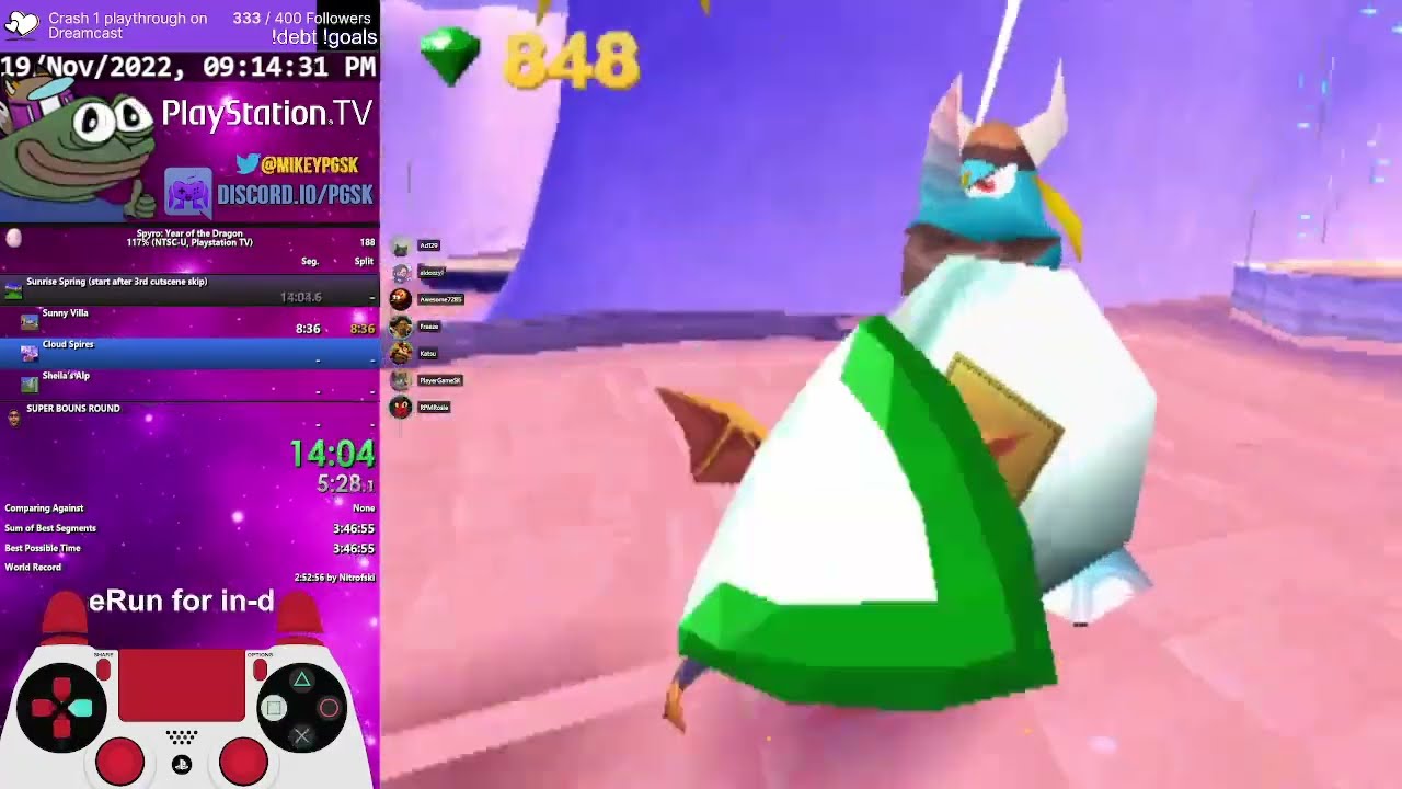 ⏱️ SPRASH LEAGUE 2022 (Race #4) - Spyro 3 (117%) in 