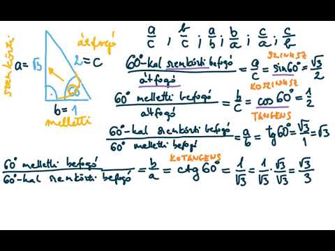 Videó: Hogyan Számoljuk Ki A Szöget Egy Derékszögű Háromszögben