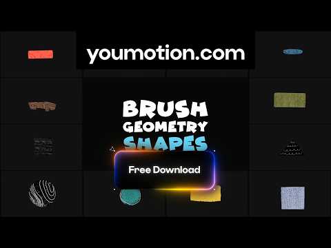 Free Brush Geometry Shapes - 12 Doodle Distortion Elements (Ae, Pr, Dr, FCPX)