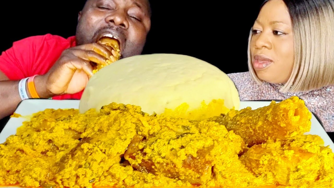 THIS PRANK IS ONE OF THE BEST| Asmr African food mukbang and egusi with fufu eating sound