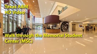 Walk Through MSC at Texas A&M. College Station. HD Video 60fps. Update