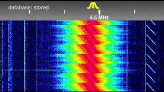 Why is there stripes on the spectrogram and it says UVB 76￼